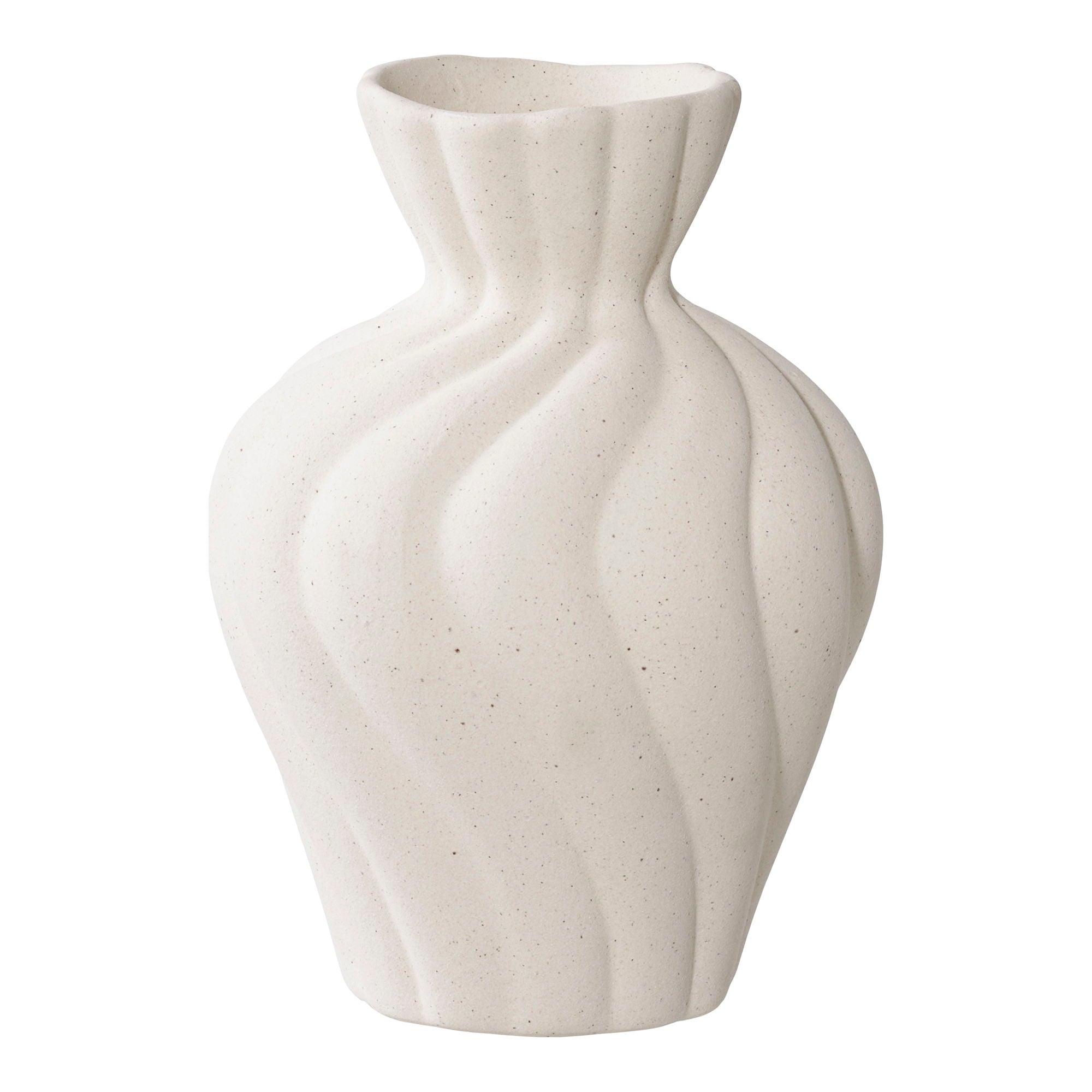 Curvy – Vasen-Set aus Keramik, weiß, 2-teilig